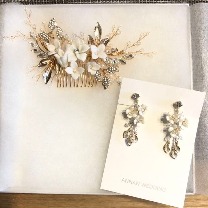 ANNAN wedding ヘッドアクセ　イヤリング　セット