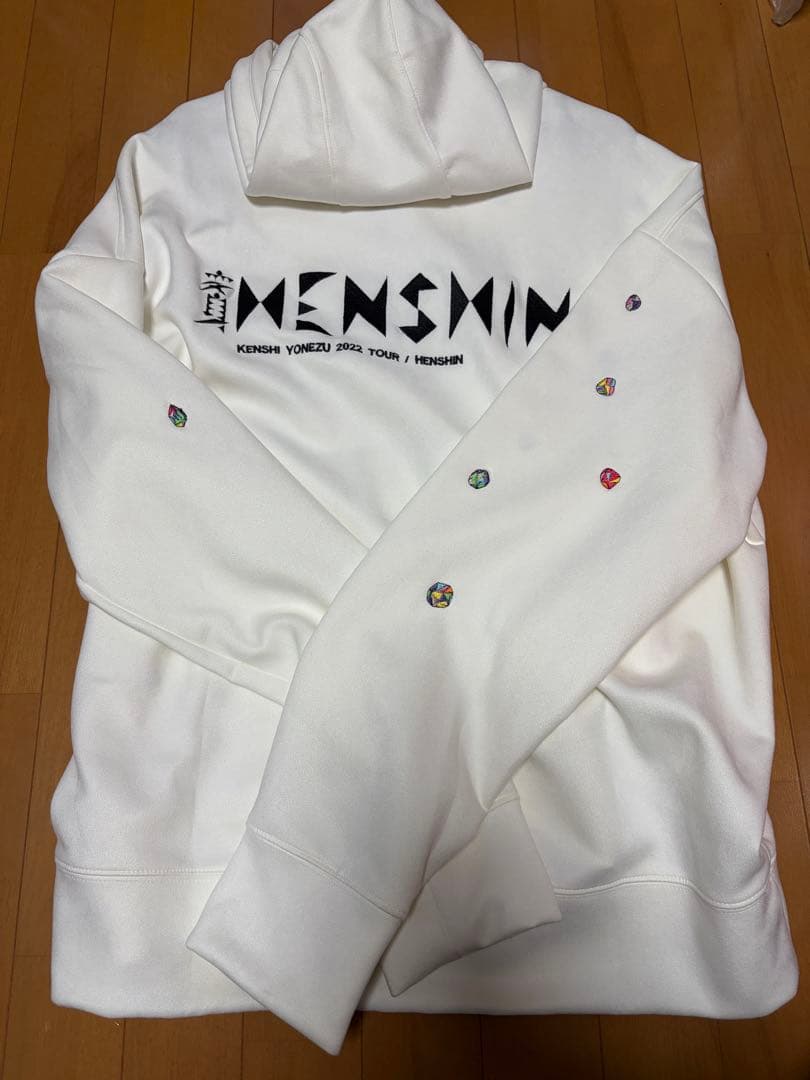 米津玄師　宝石パーカー　白 Mサイズ 2022TOUR変身 グッズ