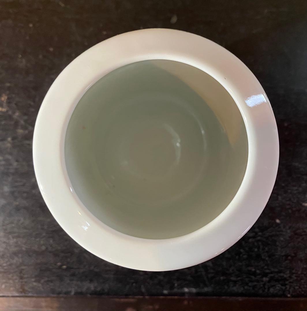 ヴィンテージ　美品　景徳鎮　筆筒・花器　書流・9x12cm