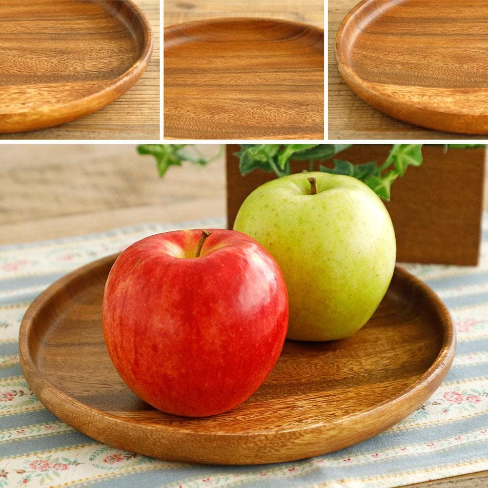 新品 未使用 送料無料 アカシアラウンドトレーＬ　6枚セット