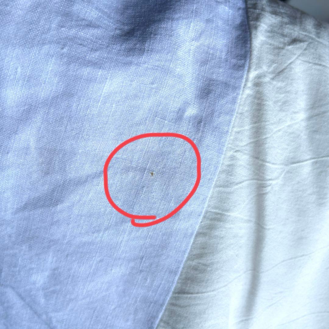 《訳あり・匿名配送》リネン100% ベッドスカート クイーン ワイドダブル