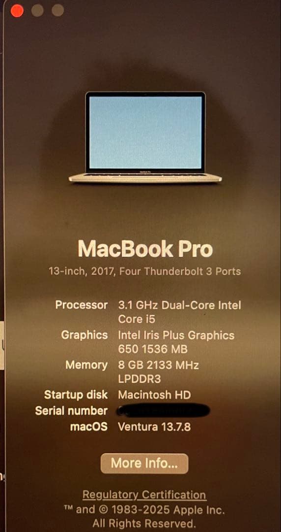 MacBook Pro 13 2017 Touch Bar搭載/USキーボード