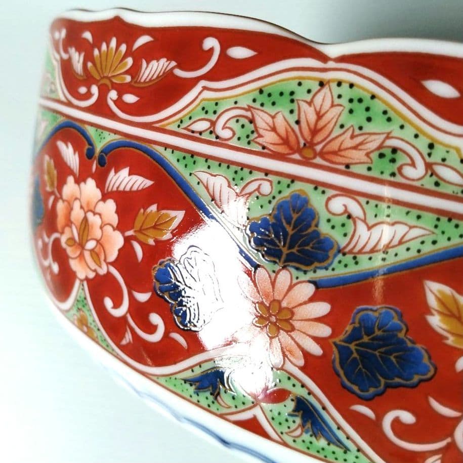 庫山窯 古伊万里 染付 色錦 色絵 芙蓉手 深鉢 大鉢 大皿 盛皿 鉢 和食器