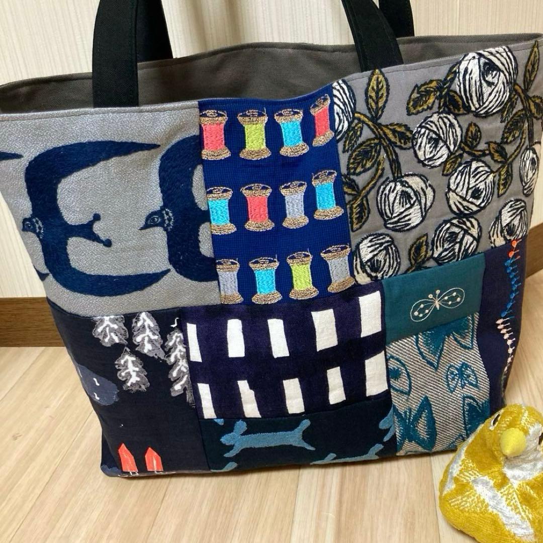 745 ★私だけのトートバッグ★ A4 肩かけ　＊handmade＊