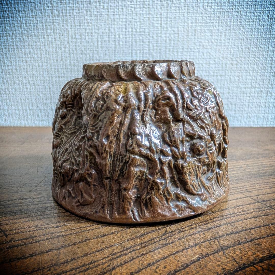 ​幻の無銘　髑髏群像 湯呑 「地獄の顕現」現代アート 彫刻 骨董市 奇跡の出会い