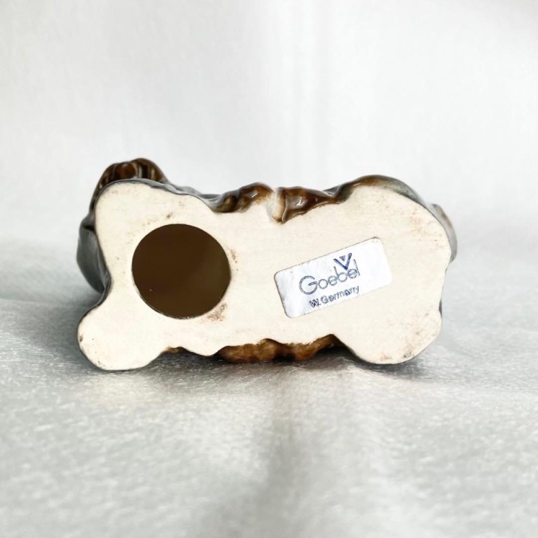 Goebel ゲーベル社　ヨークシャーテリア　犬　陶器　置物　ダークグレー