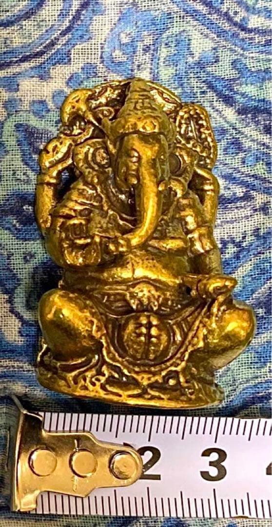 半端ない最強金運神！魂入り本場チベット製ガネーシャ　坐像　祈祷済み