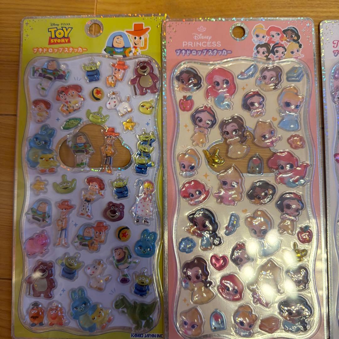 y*様 新品☆ディズニーキャラクタープチドロップステッカー7枚セット