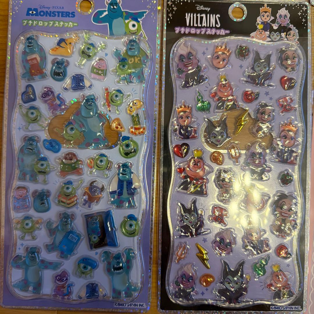 y*様 新品☆ディズニーキャラクタープチドロップステッカー7枚セット