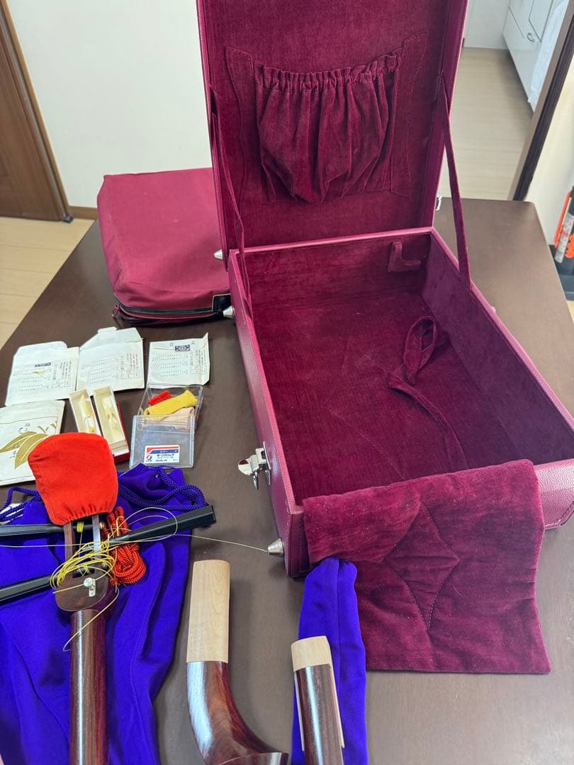 小唄爪弾き三味線　三味線本体 木製 組み立て　ケース付き　保管状態良好