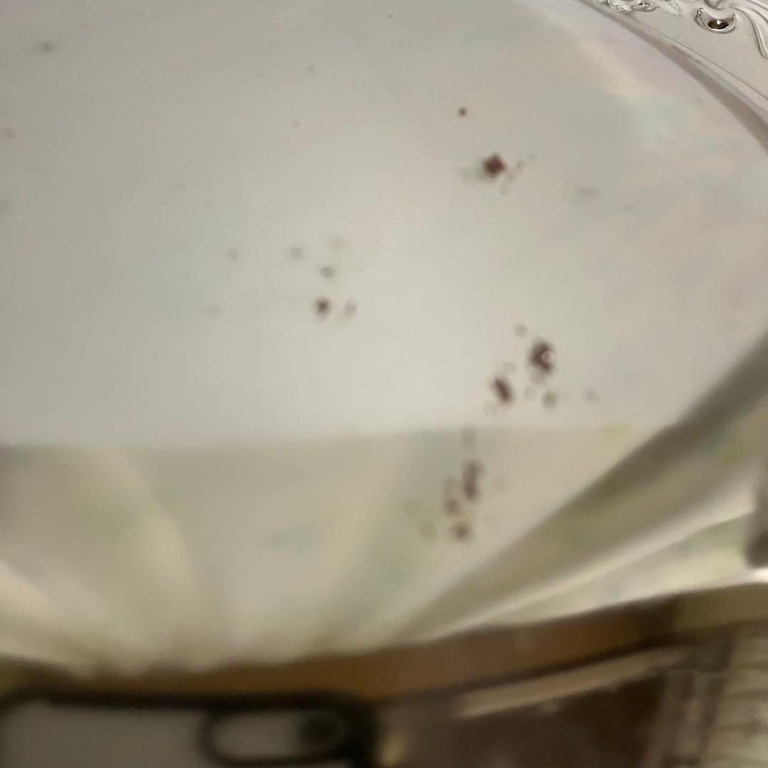 D-5 銀仕上げ シルバーボウル 菓子器 バラ レリーフ 足付き飾り皿