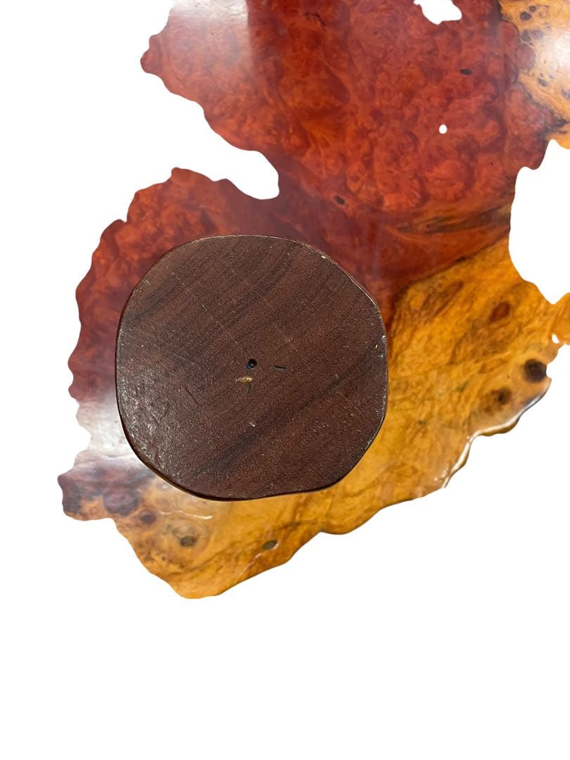 希少 花梨瘤 一枚板 無垢テーブル 不規則形状 瘤杢 高級座卓 天然木 一点物