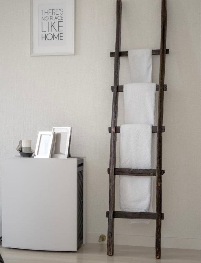 バスタオルハンガー　インテリアラダー、アンティークはしご、アンティークラダー
