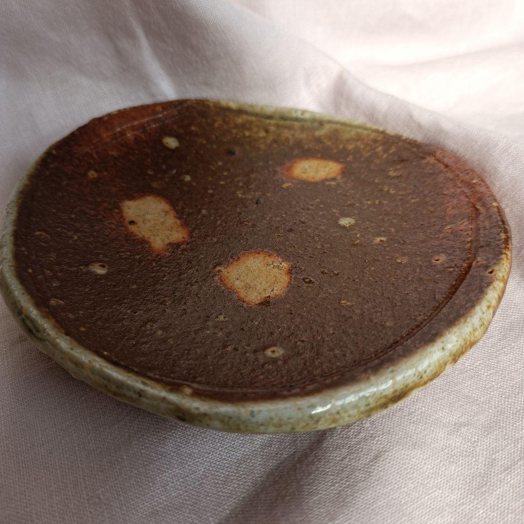神山清子 自然釉 丸皿 菓子皿 銘々皿 2枚セット