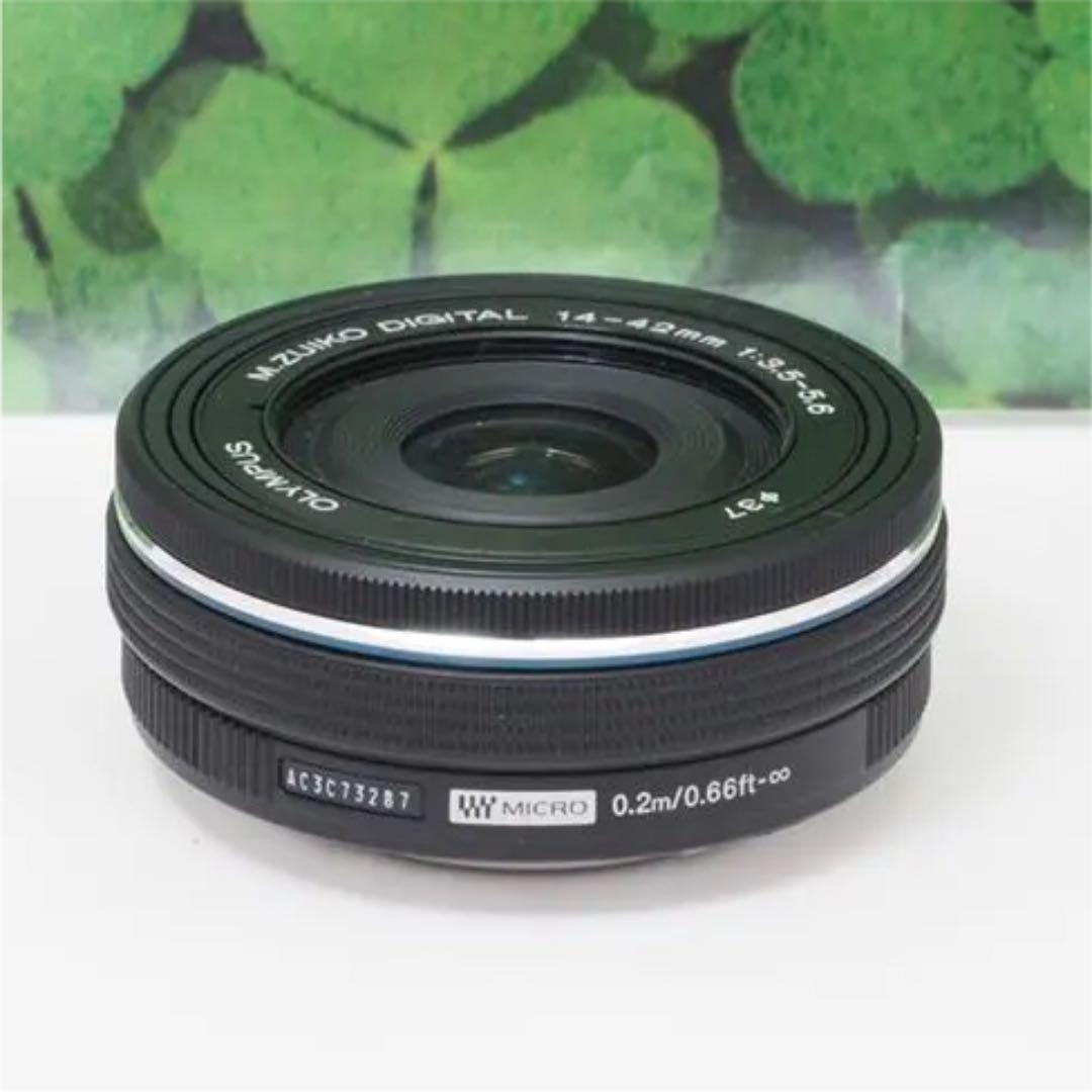 【美品】オリンパスM.ZUIKO14-42mm❤️パンケーキズームレンズ❤️