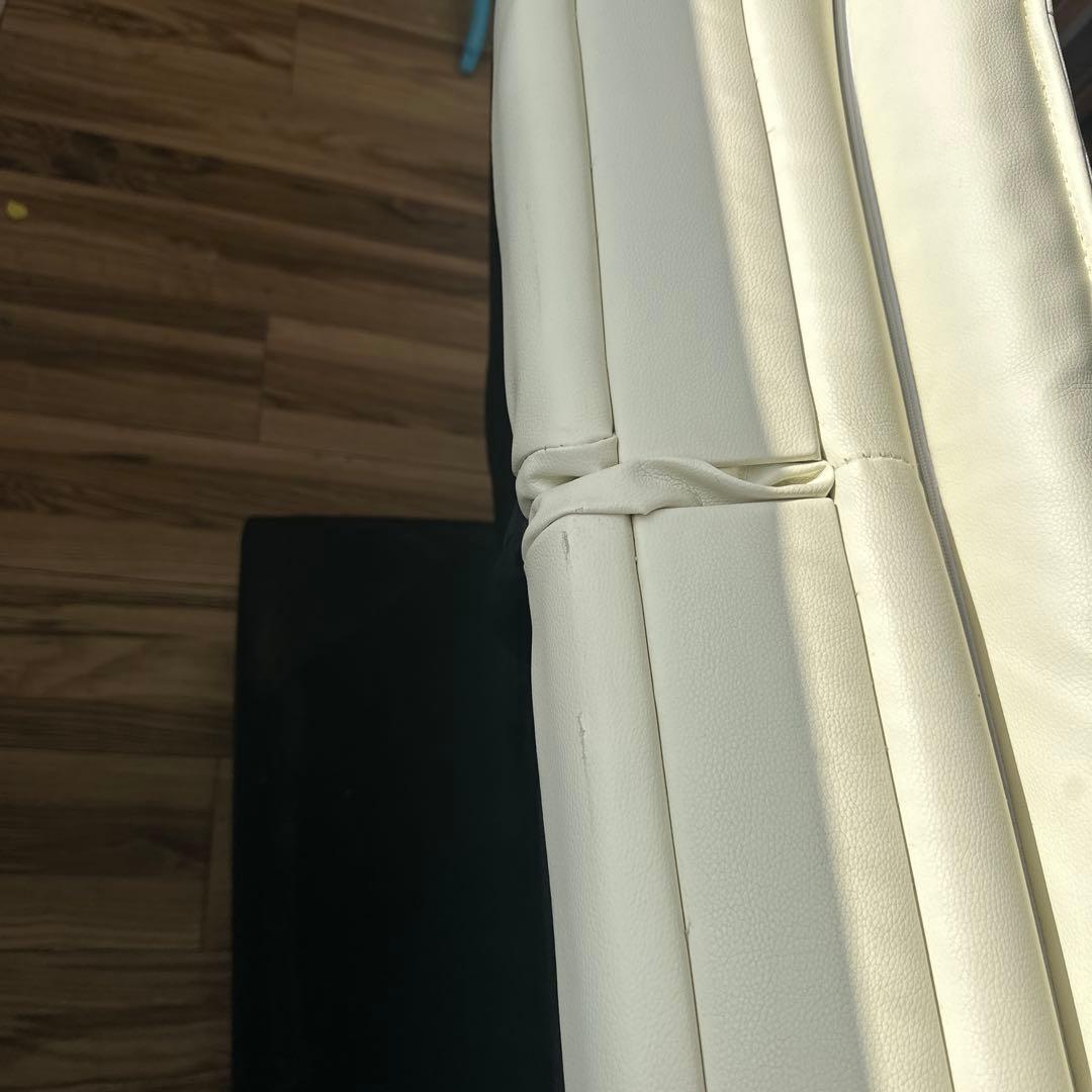 ソファーベッド　ホワイト　三人掛け　おしゃれ　2way 合皮