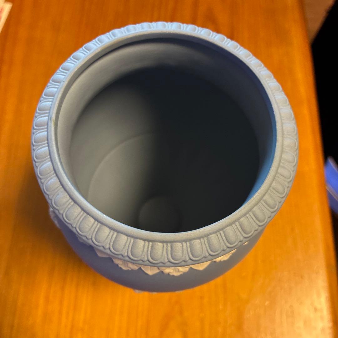 【未使用】ウェッジウッド　ジャスパーウェア　ペールブルー　ボーンティフルベース