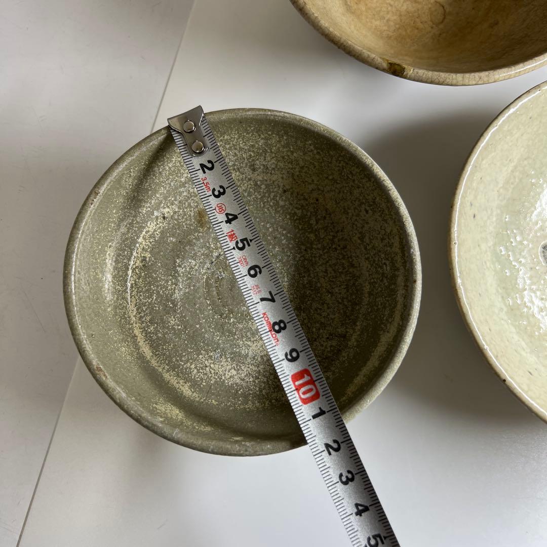 16~19世紀　高麗青磁皿、茶碗3客　東Y7-0806① トヒコ