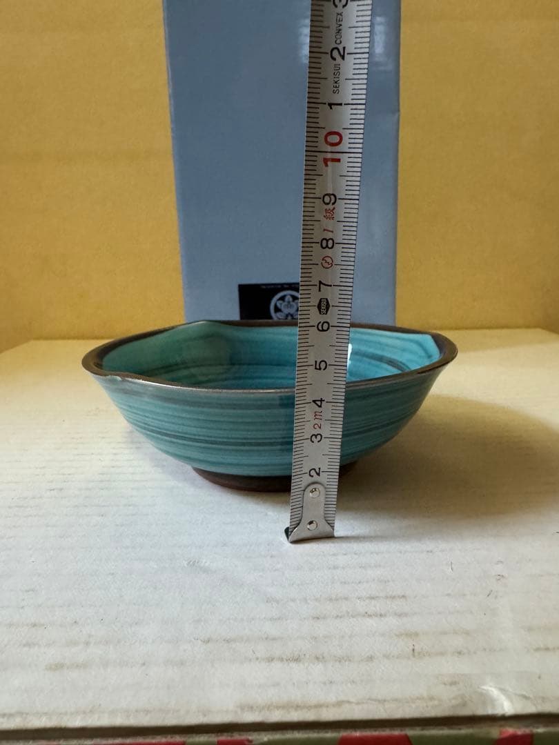 たち吉　和食器　花割小鉢　15個セット　ヒビ入陶器　グリーン×10 ブルー×5