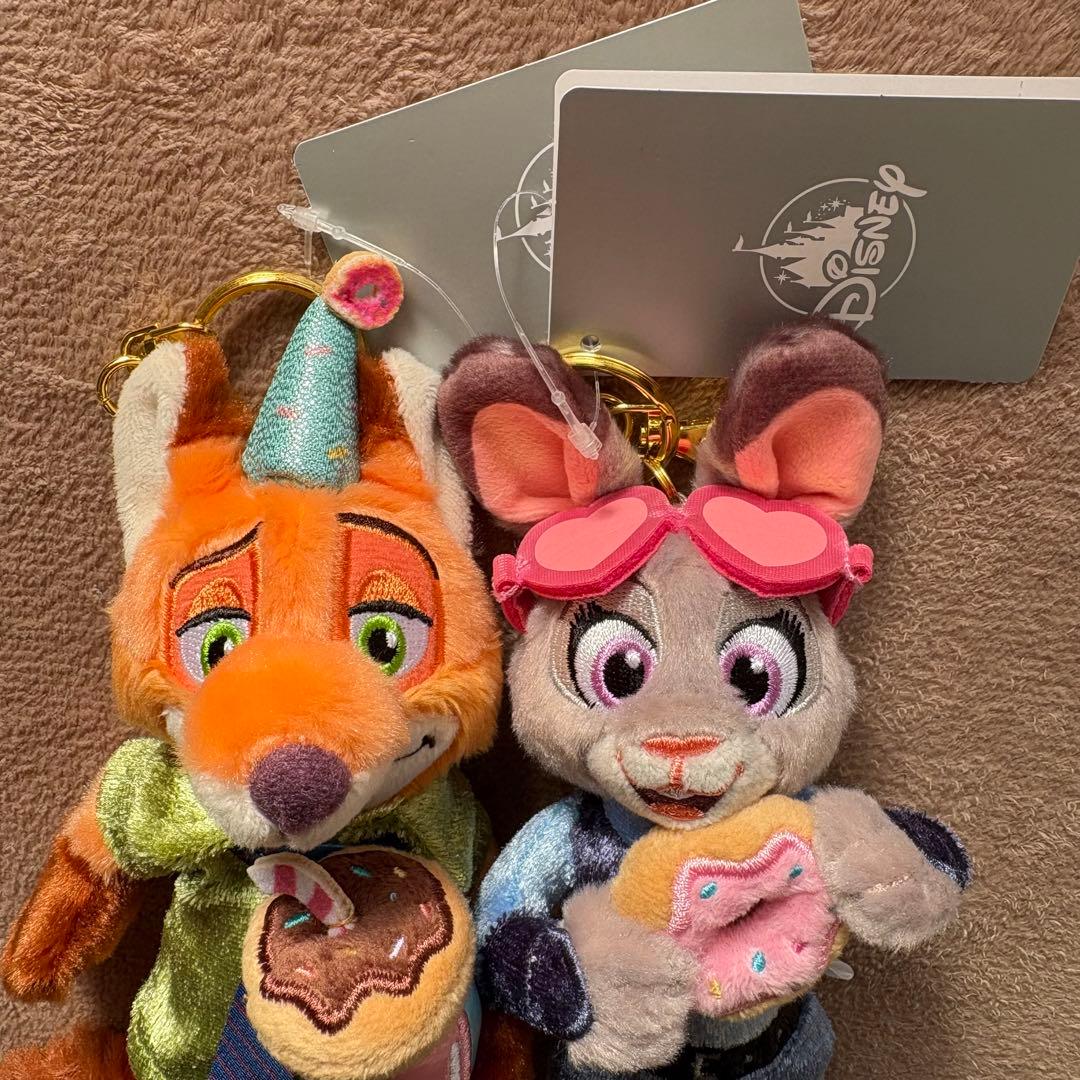 【お値下げしました】ニック&ジュディ　ぬいぐるみキーホルダー　ズートピア10周年