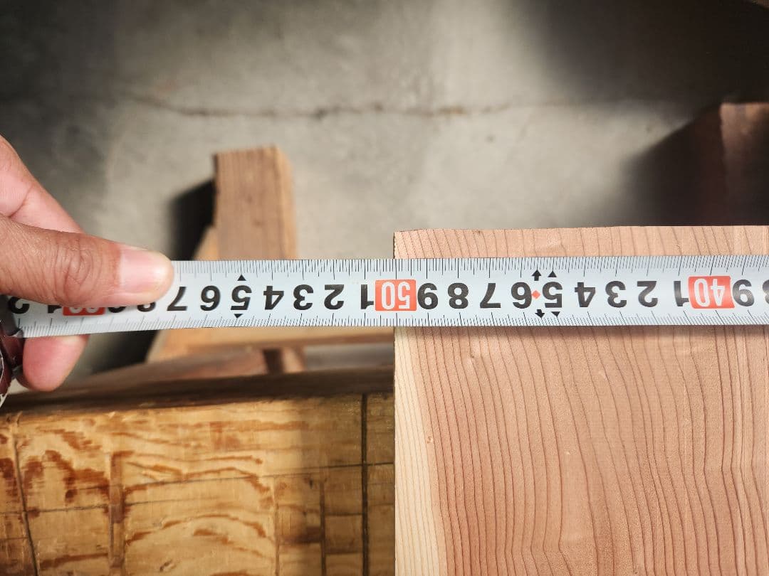 DIY　天然杉　自然乾燥済み　板目　赤身