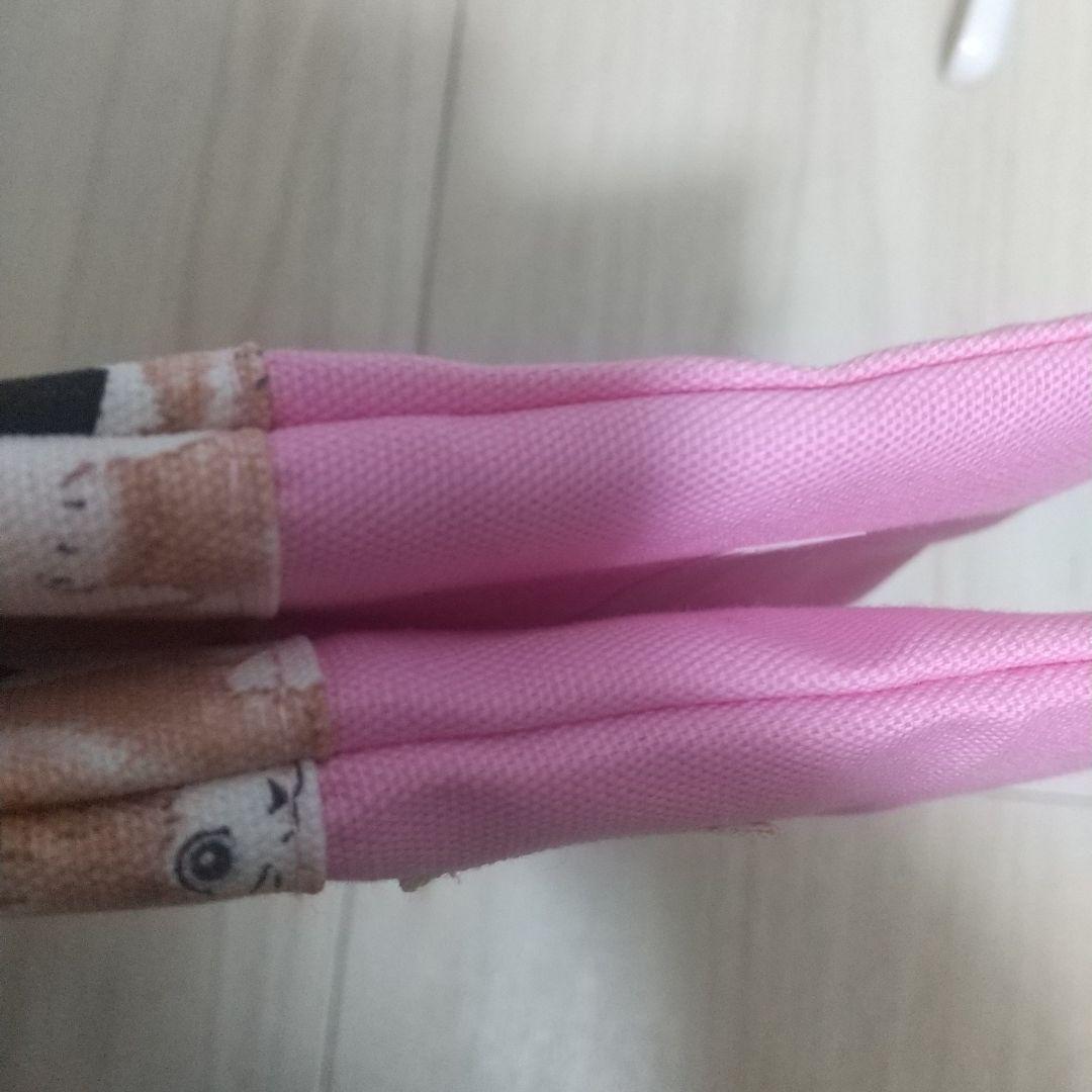 ① 巾着袋 コップ袋 ループ付き 女の子 ネコ 猫ピンク 裏地付き 25×20