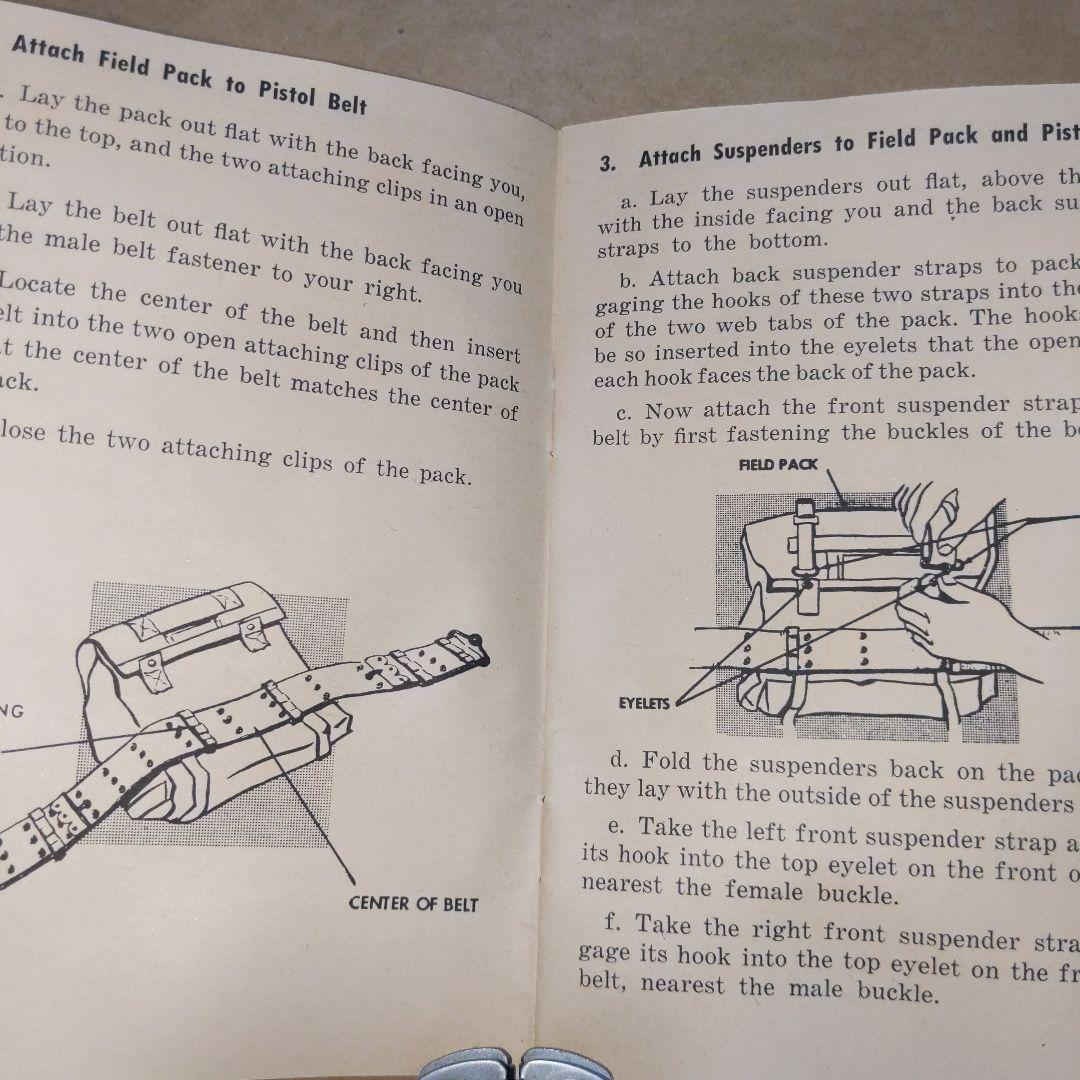 アメリカ陸軍 M56/61フィールドパックキャンバス 実物放出美品 マニュアル付