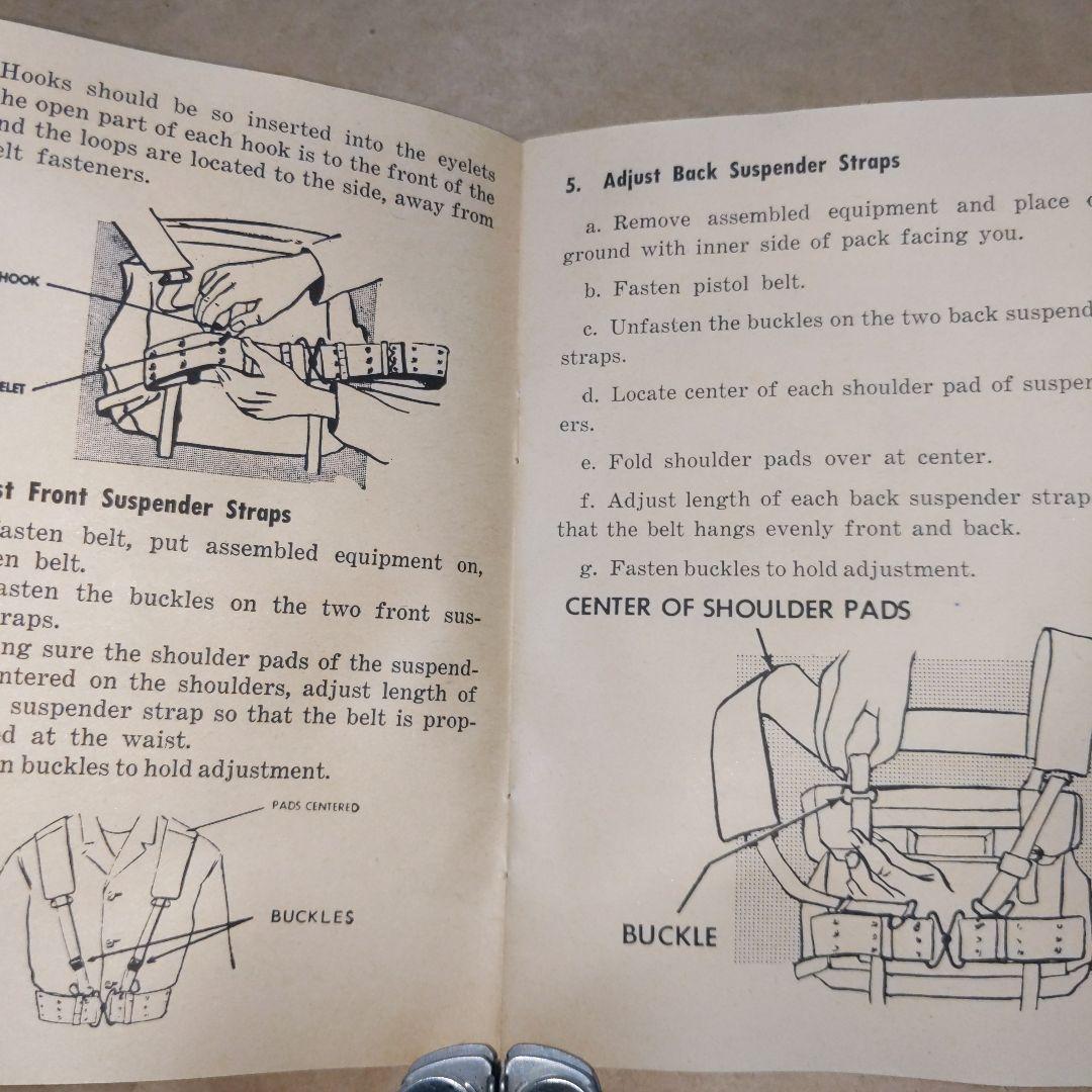 アメリカ陸軍 M56/61フィールドパックキャンバス 実物放出美品 マニュアル付