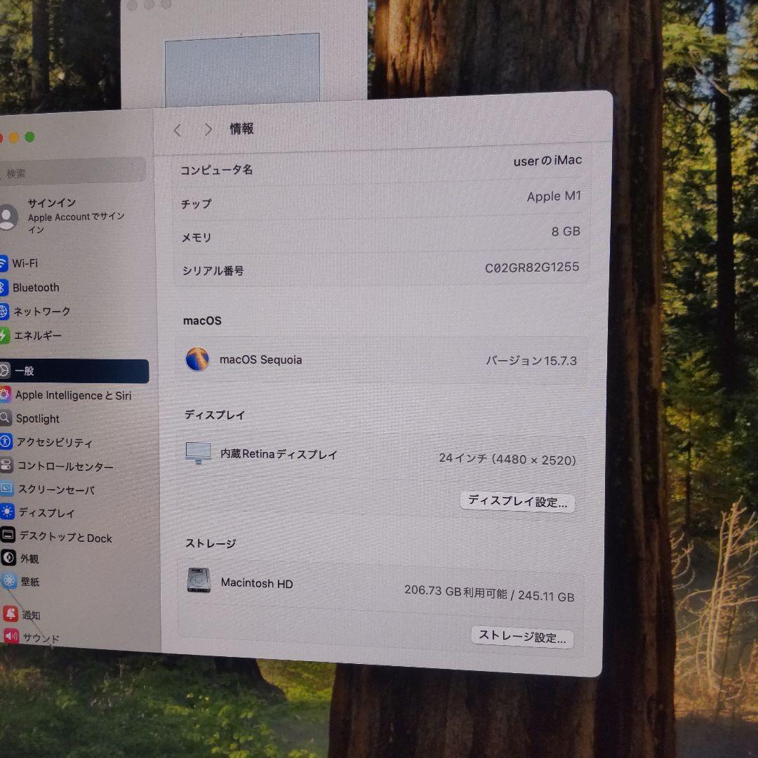 Macデスクトップ Apple iMac 24inch 2021 M1 8GB SSD256GB