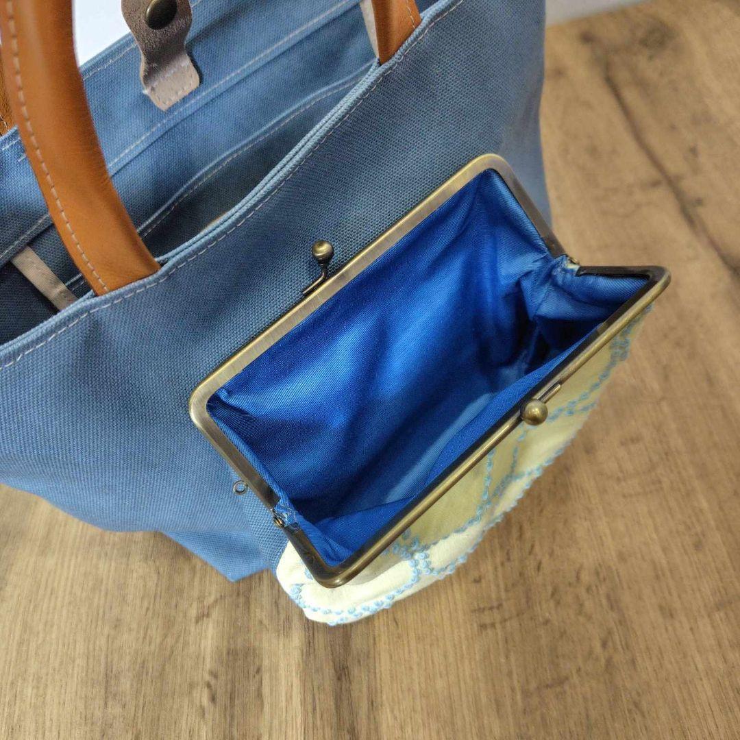 ミナペルホネン/2026タンバリンイエロー/がま口ポケット付きSトート