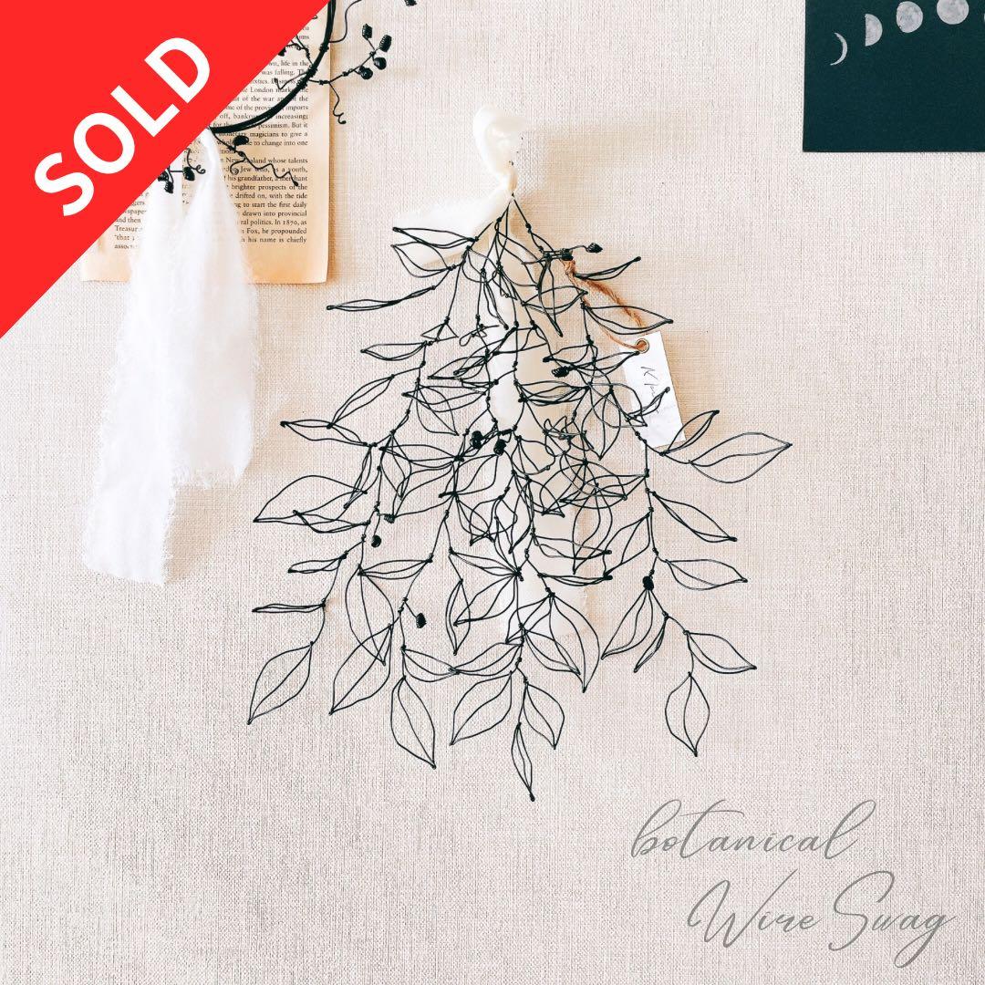 ✧︎*一番人気✧︎* 立体 木の実と葉っぱのボタニカルワイヤースワッグ #41