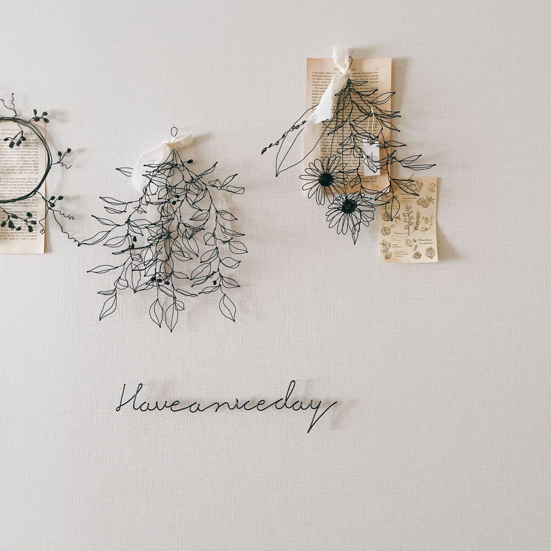 ✧︎*一番人気✧︎* 立体 木の実と葉っぱのボタニカルワイヤースワッグ #41