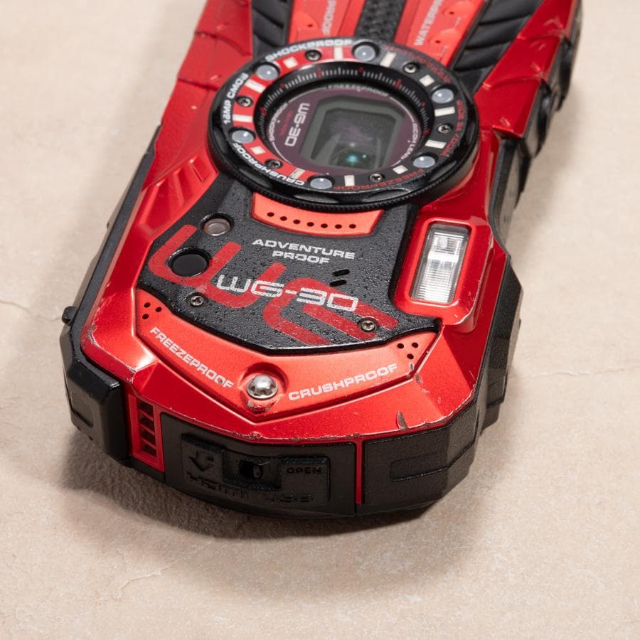 【防水カメラ】RICOH WG-30 レッド スマホ転送OK