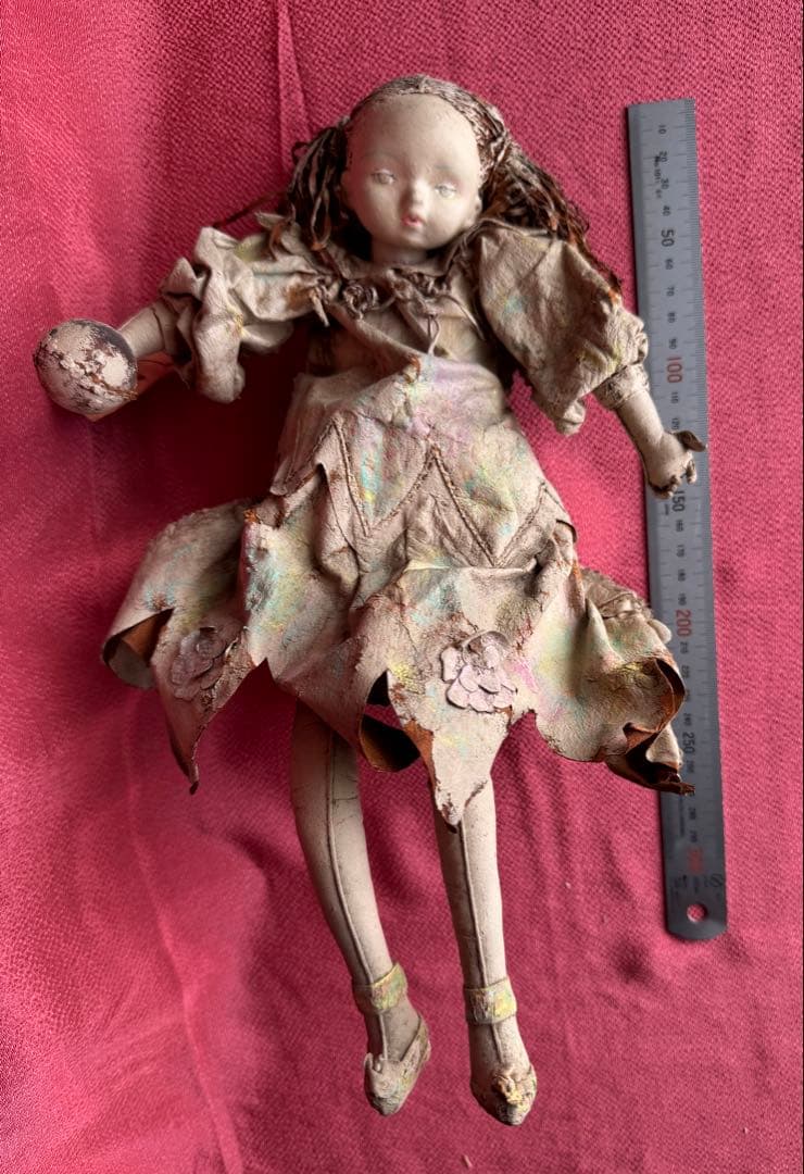 MAKO DOLL マコドール 山下昌子 の羊革　アンテイーク人形　椅子付