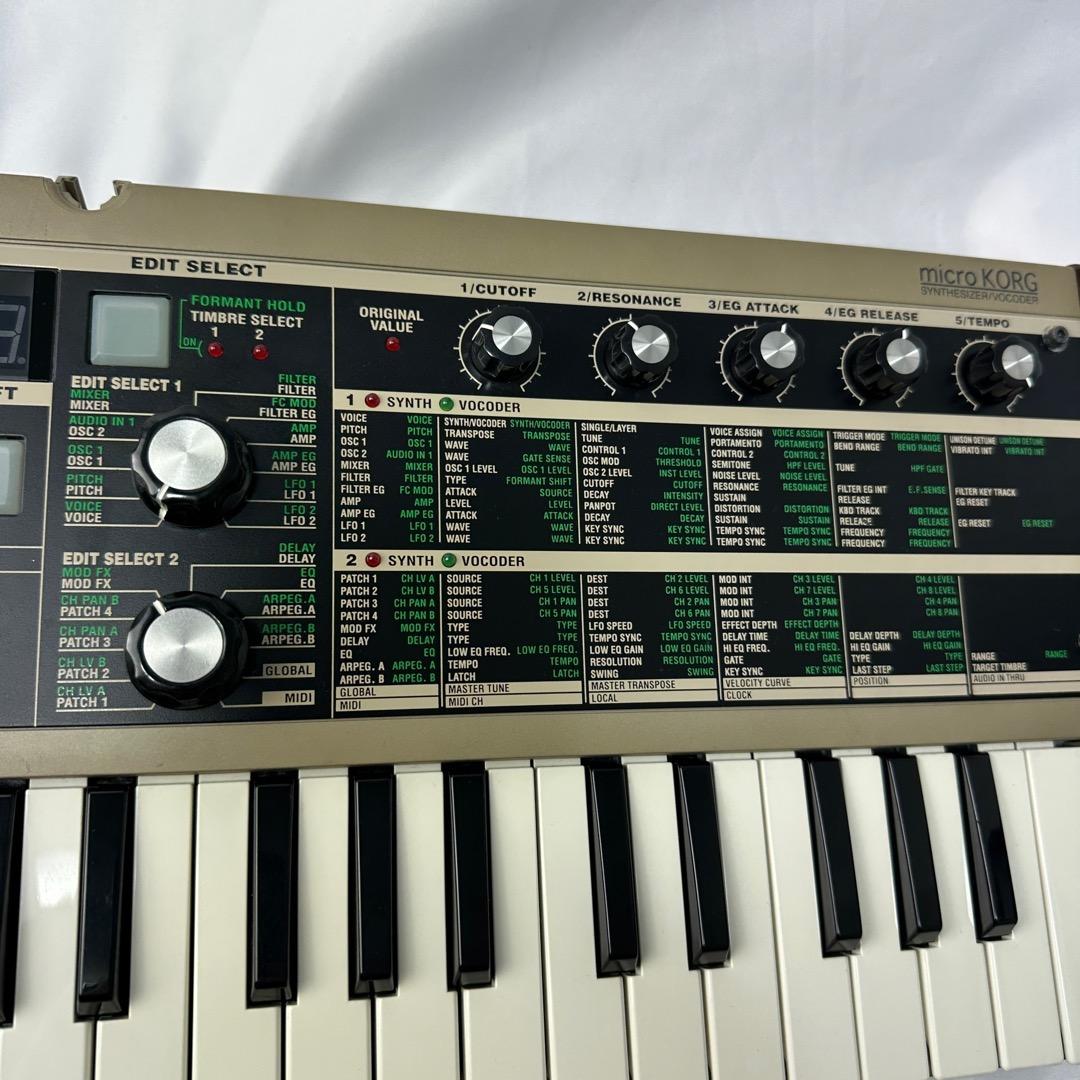【美品】micro KORG シンセサイザー 37鍵 純正アダプター マイク付属