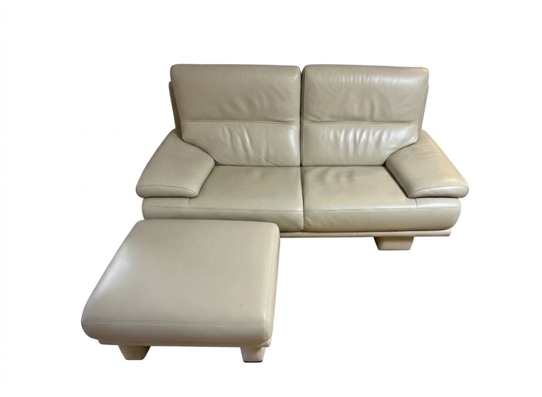 【美品・82万】domani Excel-Life 2人掛けソファ＆オットマン付