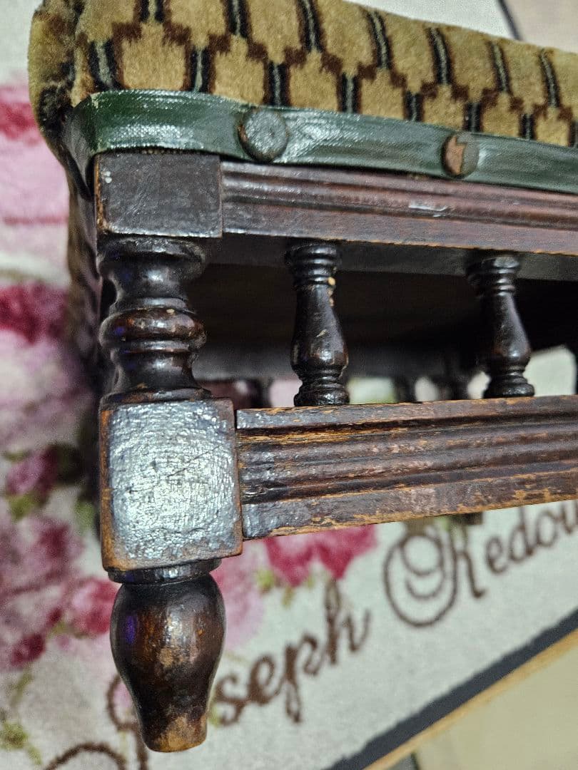 イギリス　ヴィンテージ　フットスツール　小