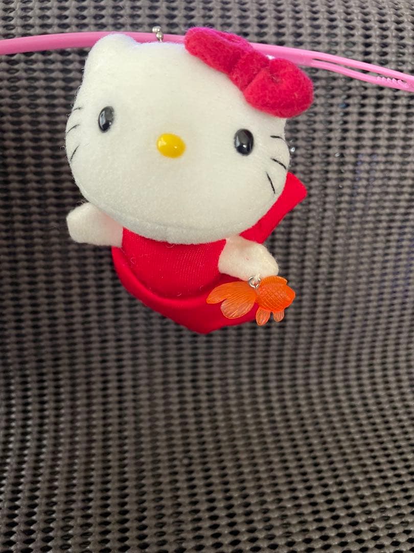 ハローキティ ご当地 赤いべべ金魚 ぬいぐるみ