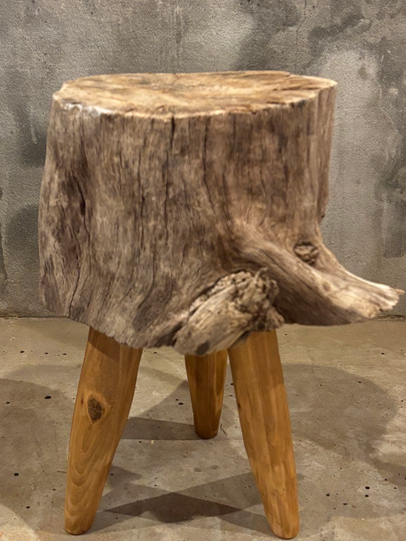 流木　手作り　1点もの　スツール　ウッドスツール