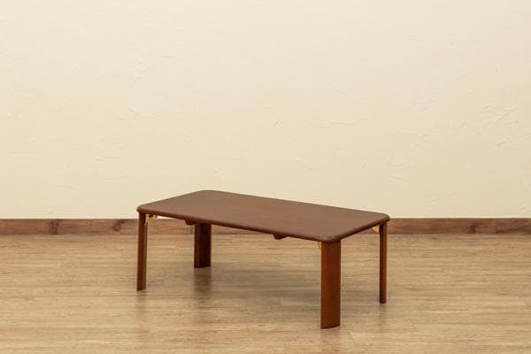 《新品・送料無料》継脚付　ウッディテーブル　90×50　BR/NA