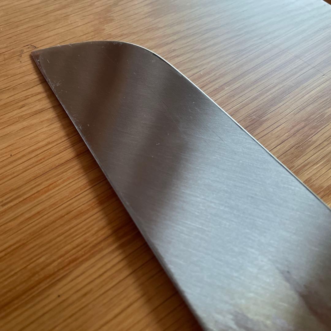 粟田口 一竿子忠綱と同手 薄刃包丁　本焼　八寸　黒檀柄