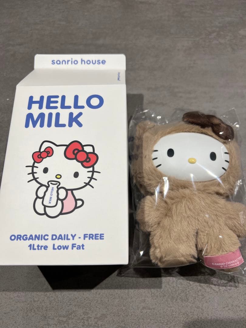 sanrio house フラッフィー ハローキティ チャーム ブラウン