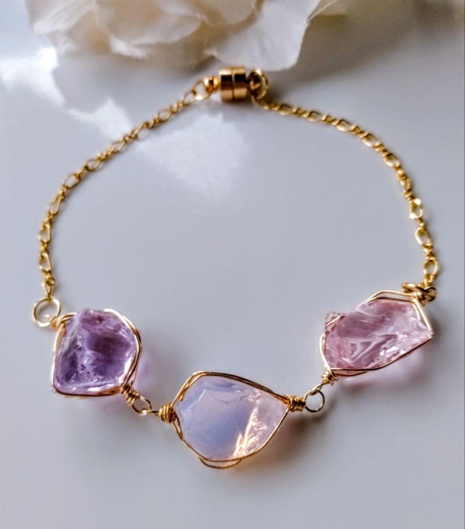 Kgf14 希少 アンダラ ルミネッセントピンク パープル 3カラー ブレス