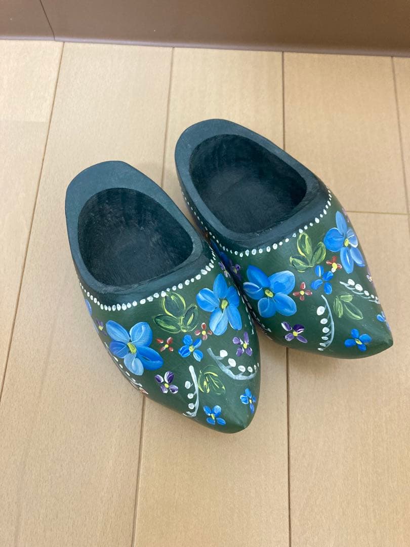 トールペイント 飾り台 壁掛け インテリア小物 靴 置物 5点セット