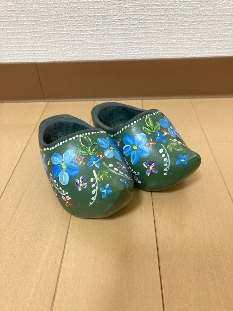 トールペイント 飾り台 壁掛け インテリア小物 靴 置物 5点セット