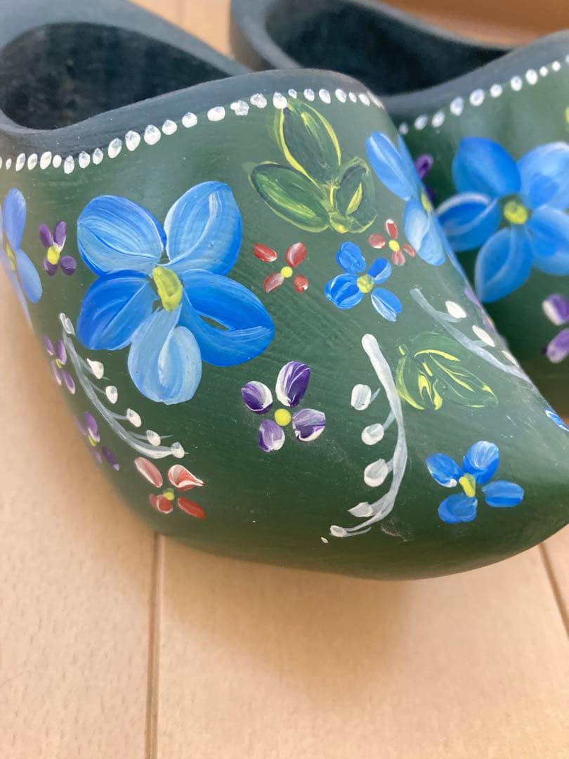 トールペイント 飾り台 壁掛け インテリア小物 靴 置物 5点セット