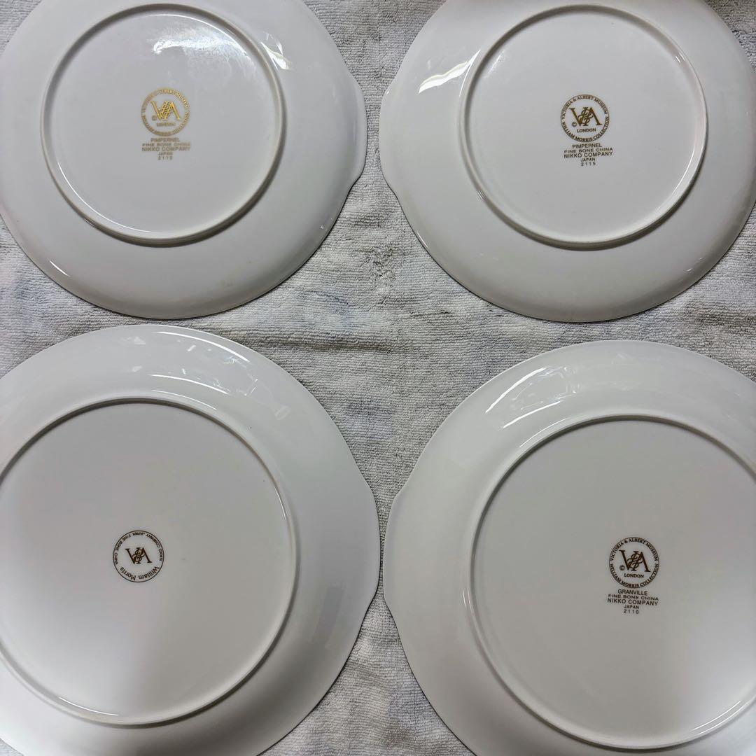 ニッコー　ウィリアムモリス　グランヴィル　ピンパネル　プレート　ペアプレート