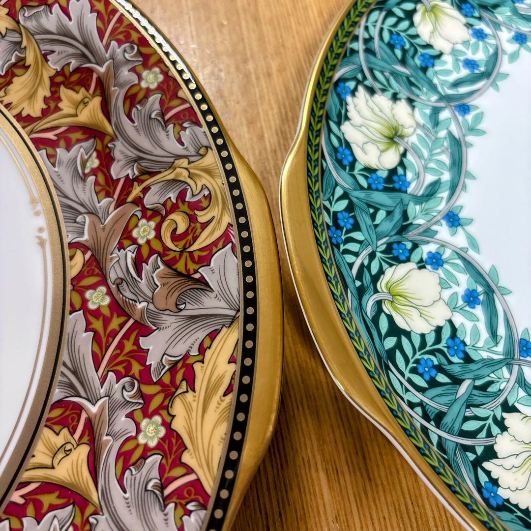 ニッコー　ウィリアムモリス　グランヴィル　ピンパネル　プレート　ペアプレート