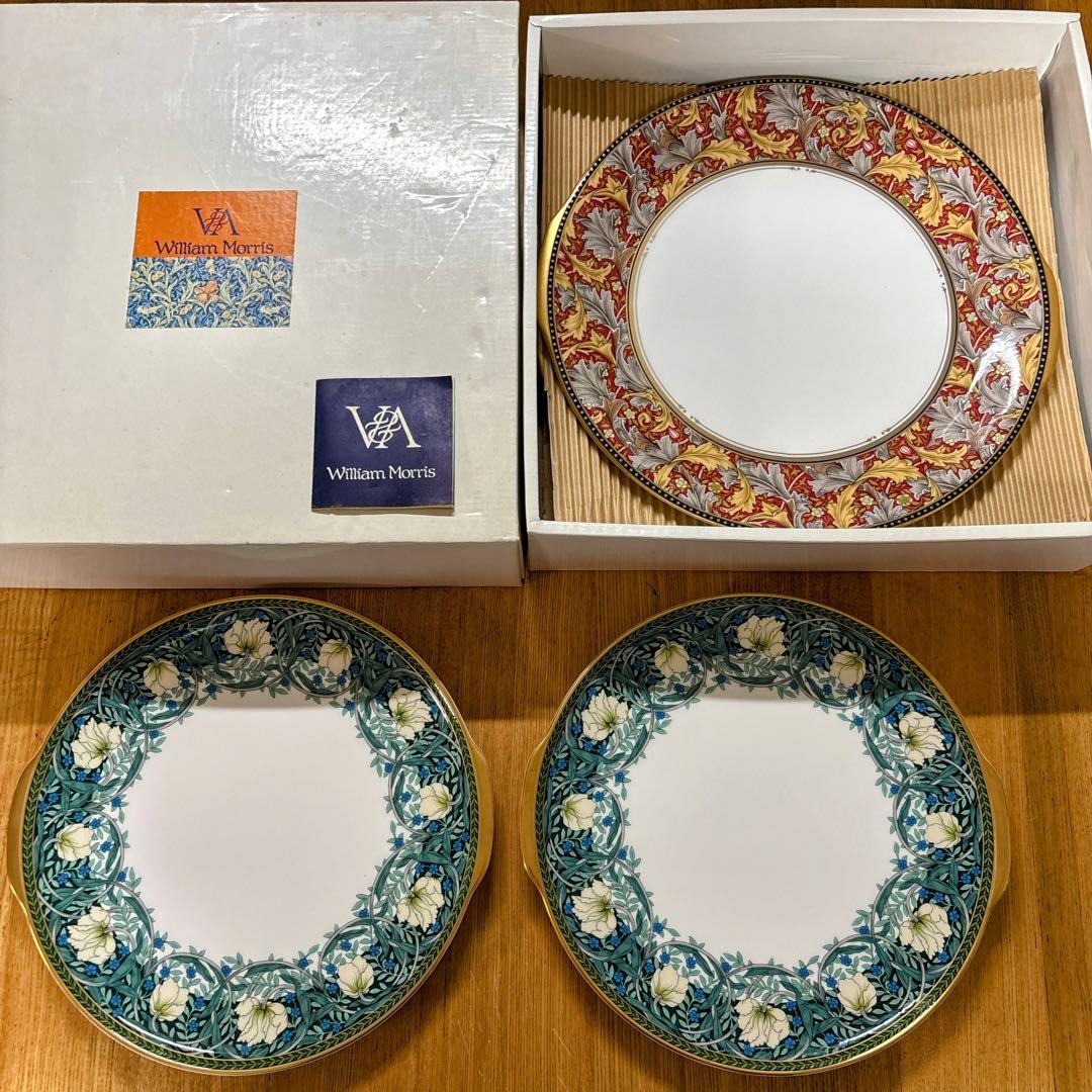 ニッコー　ウィリアムモリス　グランヴィル　ピンパネル　プレート　ペアプレート