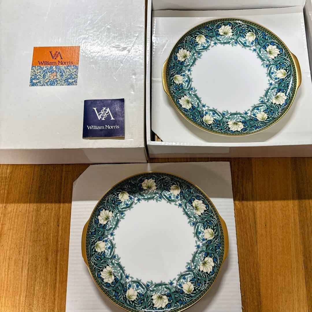 ニッコー　ウィリアムモリス　グランヴィル　ピンパネル　プレート　ペアプレート